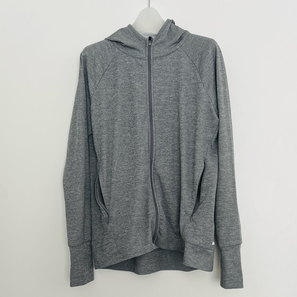Uniqlo Heather Gray Zip-Up Jacket